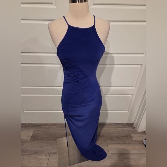 FASHION NOVA WOMEN'S GOTTA HAVE YOU RUCHED MIDI DRESS SIZE SMALL NWT - Picture 2 of 5